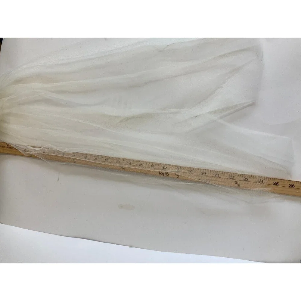 VTG Womens Hat Ivory Bridal Church Birdcage Veil Bow Floral Accent